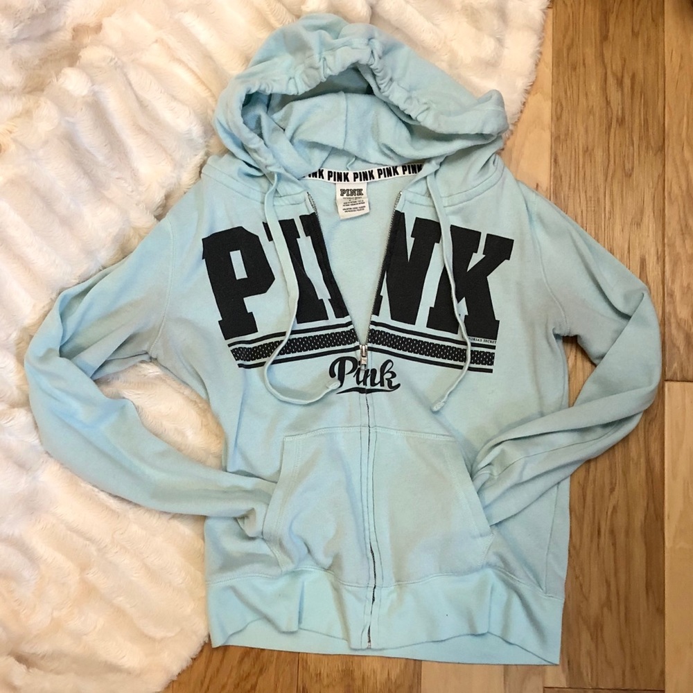 Pink baby blue hoodie